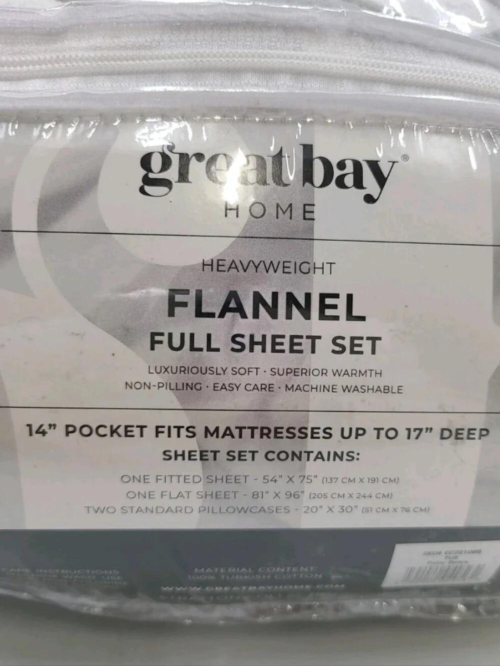 Great Bay Home Heavyweight 100% flannel Full Size sheet set polo bears